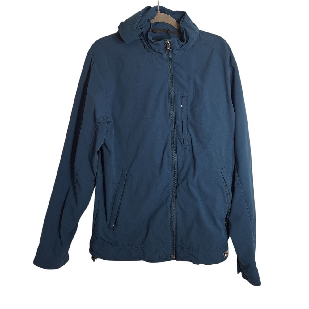 REI Co-Op Hooded Windbreaker Jacket Blue Classic Large Mens